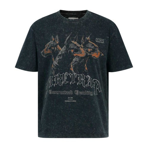 Front - Firetrap Mens Doberman Washed Short-Sleeved T-Shirt