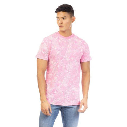 Front - Peter Werth Mens Madders Leaf Print T-Shirt