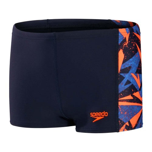 Front - Speedo Boys Hyper Boom Panel Jammer Shorts