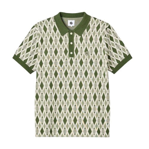 Front - Pretty Green Mens Jacquard Regular Polo Shirt