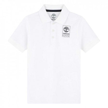 Front - Timberland Childrens/Kids Logo Regular Polo Shirt