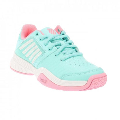 Front - K-Swiss Girls Court Express Omni Stripes Tennis Shoes