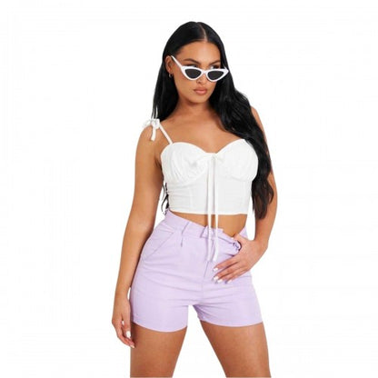 Front - Missy Empire Womens/Ladies Tie Detail Crop Top
