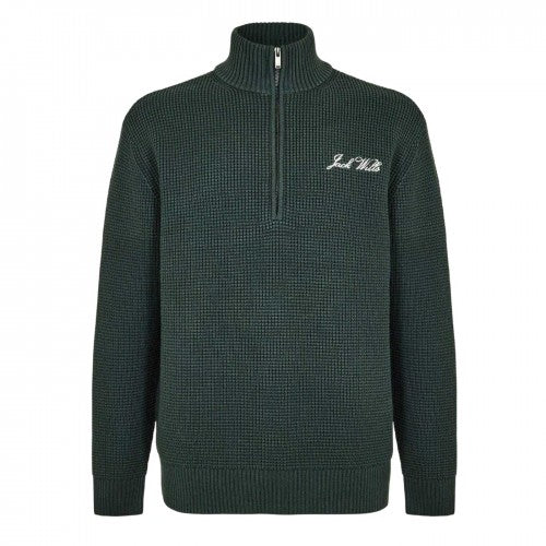Front - Jack Wills Mens Monty Quarter Zip Long-Sleeved Jumper