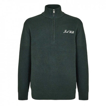 Front - Jack Wills Mens Monty Quarter Zip Long-Sleeved Jumper
