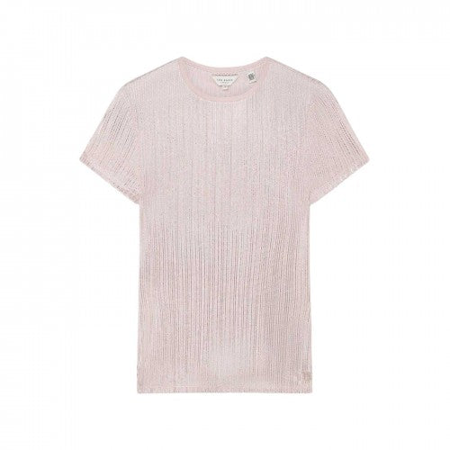 Front - Ted Baker Womens/Ladies Metallic Stripes Slim T-Shirt