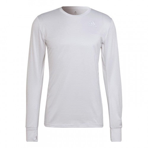 Front - Adidas Mens Performance Long-Sleeved Running T-Shirt
