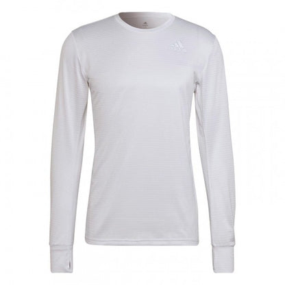 Front - Adidas Mens Performance Long-Sleeved Running T-Shirt