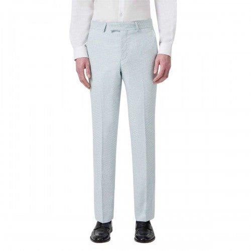 Front - Twisted Tailor Mens Lansdown Puppytooth Slim Trousers