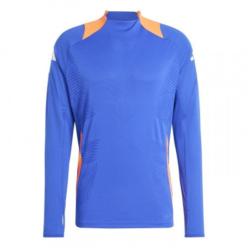 Front - Adidas Mens Trio 24 Mock Neck Slim Training T-Shirt