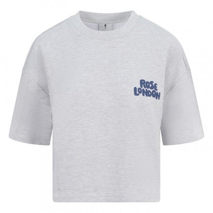 Front - Rose London Girls Club Relaxed Fit Short-Sleeved T-Shirt