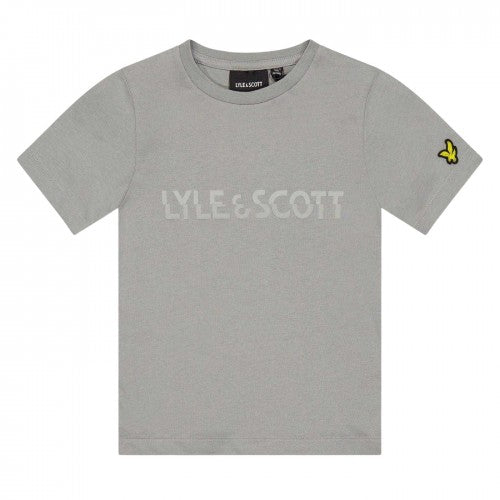 Front - Lyle & Scott Boys Graphic Print Cotton Regular Short-Sleeved T-Shirt