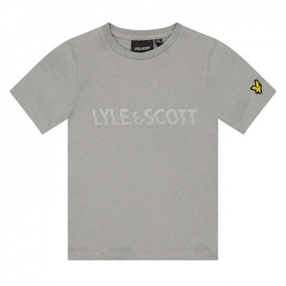 Front - Lyle & Scott Boys Graphic Print Cotton Regular Short-Sleeved T-Shirt
