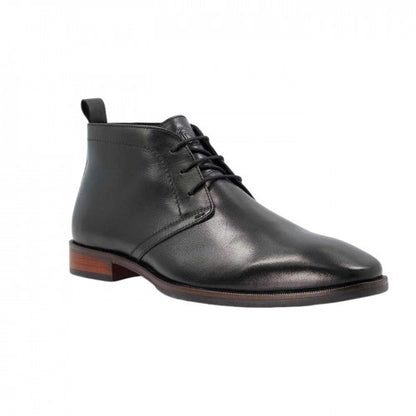 Front - Dune London Mens Mervin Leather Low Heel Chukka Boots