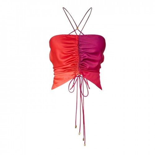 Front - AmyLynn Womens/Ladies Satin Halter Top
