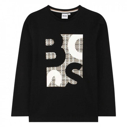 Front - Boss Childrens/Kids Graphic Regular Long-Sleeved T-Shirt