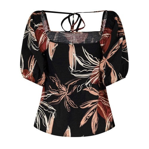 Front - Biba Womens/Ladies Floral Square Neck Top