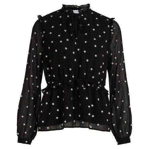 Front - Vila Womens/Ladies Siffa Floral Regular Bishop Blouse