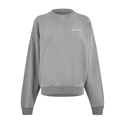 Front - Jack Wills Womens/Ladies Washed Crew Neck Sweatshirt