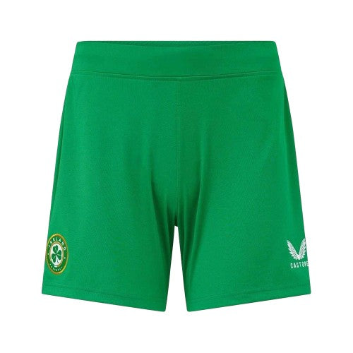 Front - Castore Womens/Ladies 2022 Ireland Elasticated Football Shorts