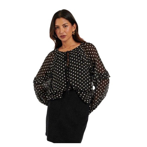 Front - Nobody´s Child Womens/Ladies Marlow Relaxed Fit Ruffle Blouse