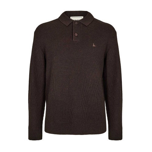 Front - Jack Wills Mens Button Long-Sleeved Polo Shirt