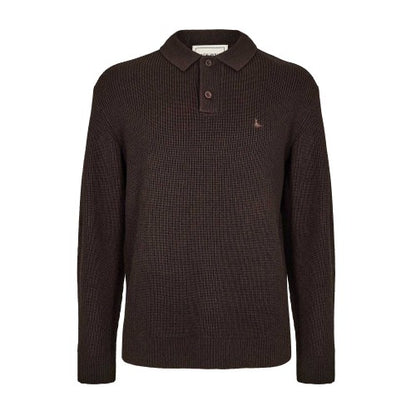 Front - Jack Wills Mens Button Long-Sleeved Polo Shirt