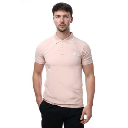 Front - Timberland Mens Printed Short-Sleeved Polo Shirt