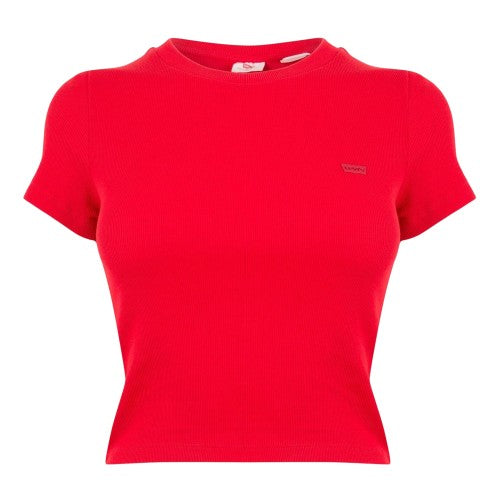 Front - Levis Womens/Ladies Essential Ribbed Sport Crop Top