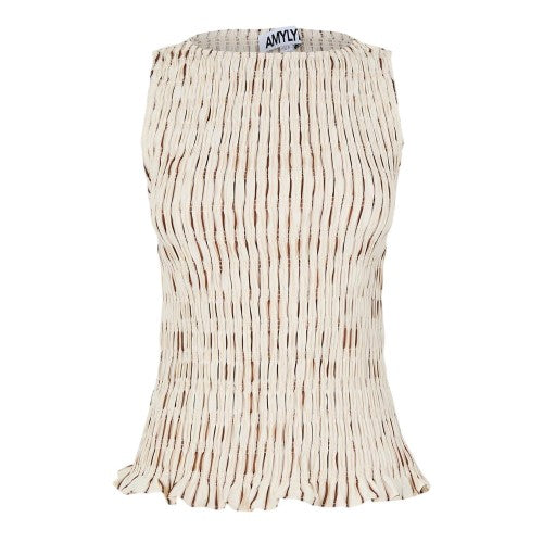 Front - AmyLynn Womens/Ladies Sonya Stripe Smock Top