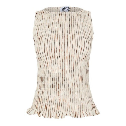 Front - AmyLynn Womens/Ladies Sonya Stripe Smock Top