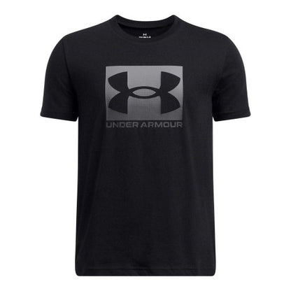 Front - Under Armour Boys Boxed Logo Regular T-Shirt
