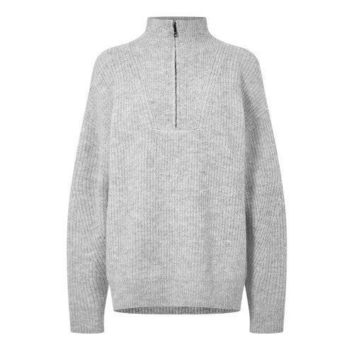 Front - Jack Wills Womens/Ladies Acrylic Half Zip Oversized Jumper