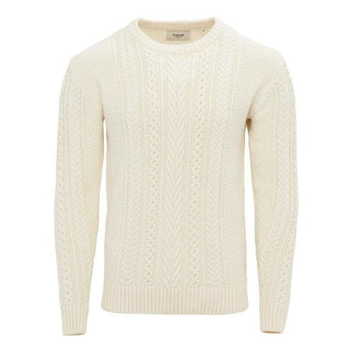 Front - Firetrap Mens Cable Knit Cotton Jumper