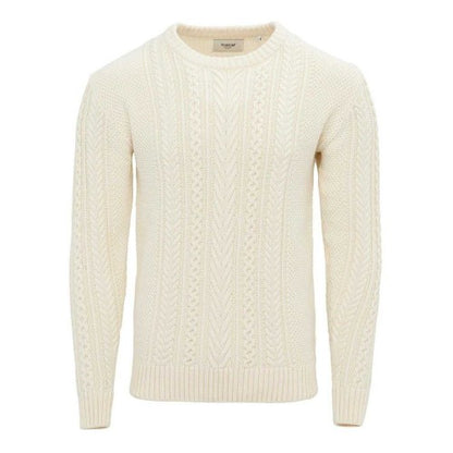Front - Firetrap Mens Cable Knit Cotton Jumper