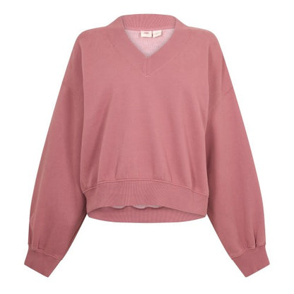 Front - Levis Womens/Ladies Fleece V Neck Sweatshirt