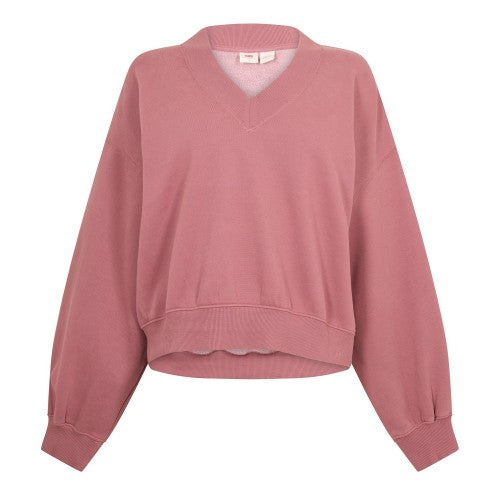 Front - Levis Womens/Ladies Fleece V Neck Sweatshirt