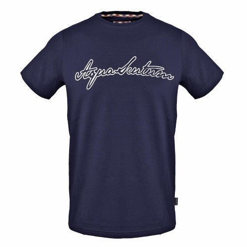 Front - Aquascutum Mens Script Regular T-Shirt