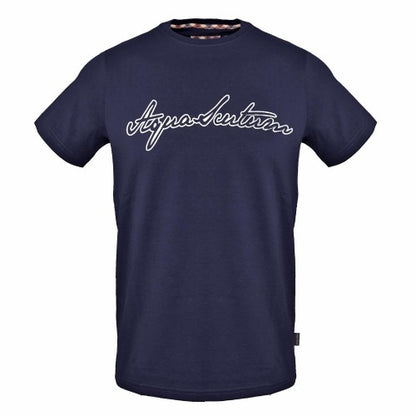 Front - Aquascutum Mens Script Regular T-Shirt