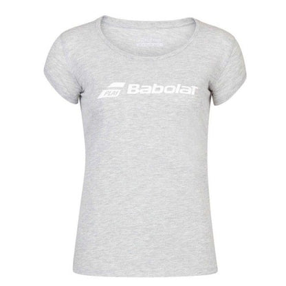 Front - Babolat Womens/Ladies Logo Scoop Neck Regular T-Shirt