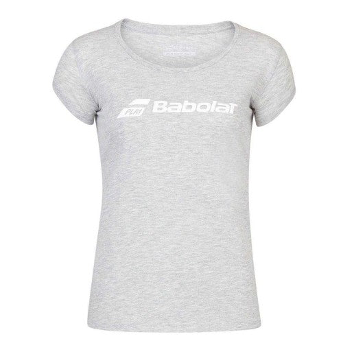 Front - Babolat Womens/Ladies Logo Scoop Neck Regular T-Shirt