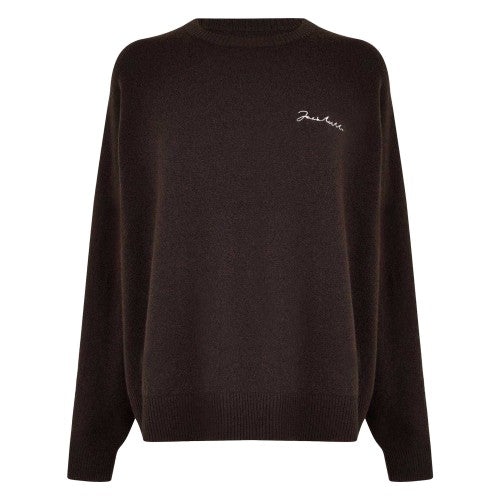 Front - Jack Wills Womens/Ladies Embroidered Logo Crew Neck Jumper