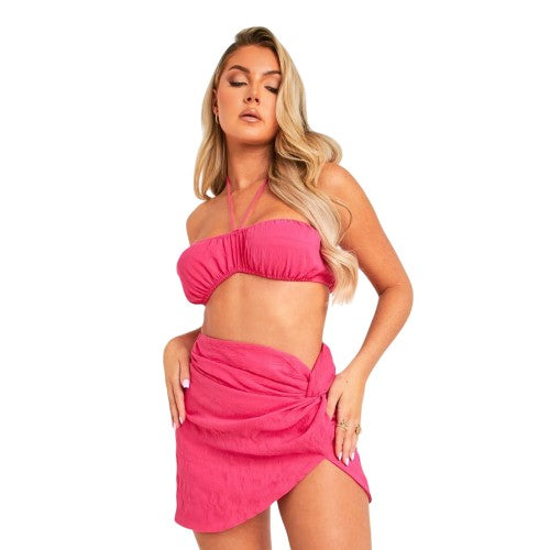 Front - Missy Empire Womens/Ladies Halter Neck Crop Top