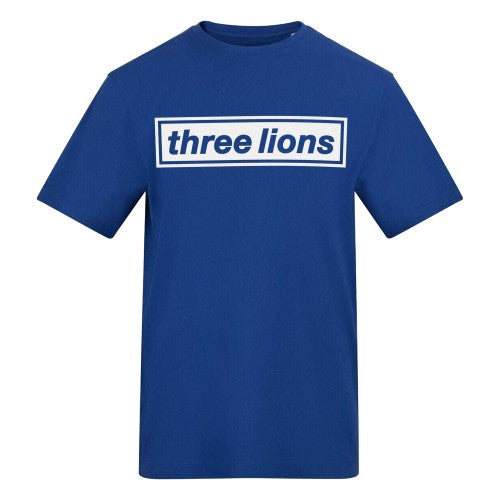 Front - England Unisex Adult Three Lions Regular T-Shirt