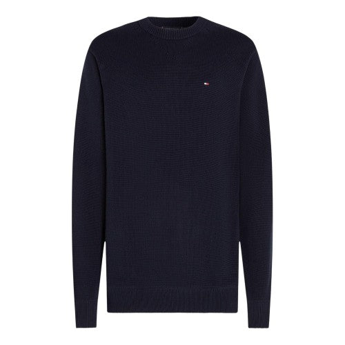 Front - Tommy Hilfiger Mens Crew Neck Regular Long-Sleeved Jumper