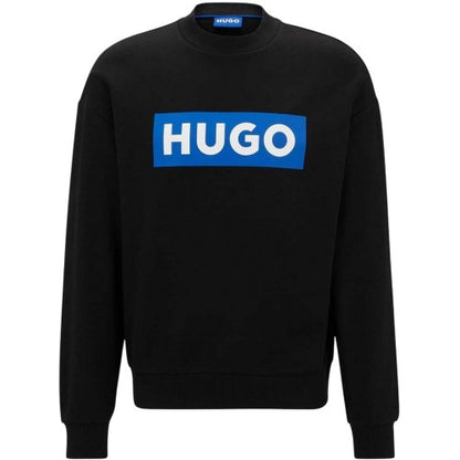 Front - Hugo Mens Niero Box Logo Crew Neck Sweatshirt