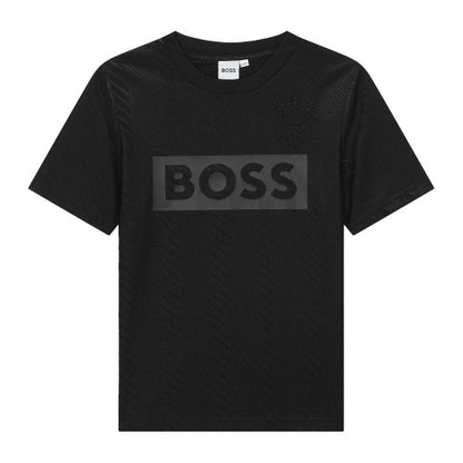 Front - Boss Childrens/Kids Globe Crew Neck Regular T-Shirt