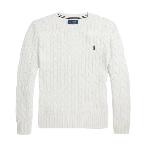 Front - Ralph Lauren Childrens/Kids Cable Knit Regular Long-Sleeved Jumper