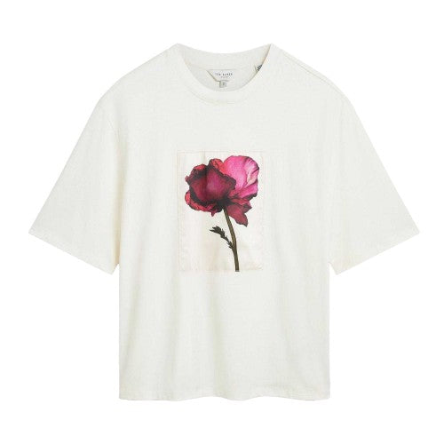 Front - Ted Baker Womens/Ladies Floral Soft Touch Relaxed Fit T-Shirt