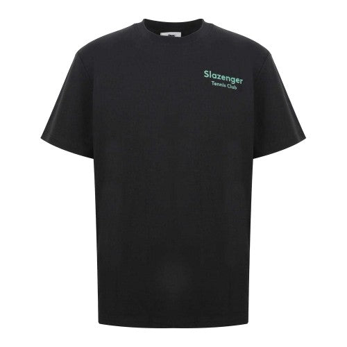 Front - Slazenger Mens Tennis Club Back Print Crew Neck T-Shirt